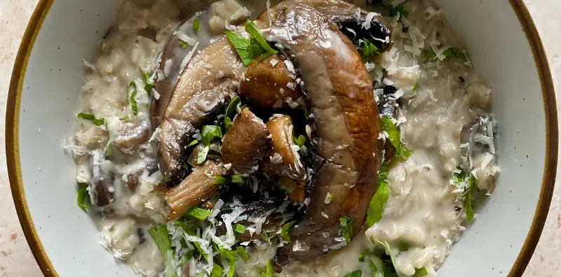 mixed mushroom risotto