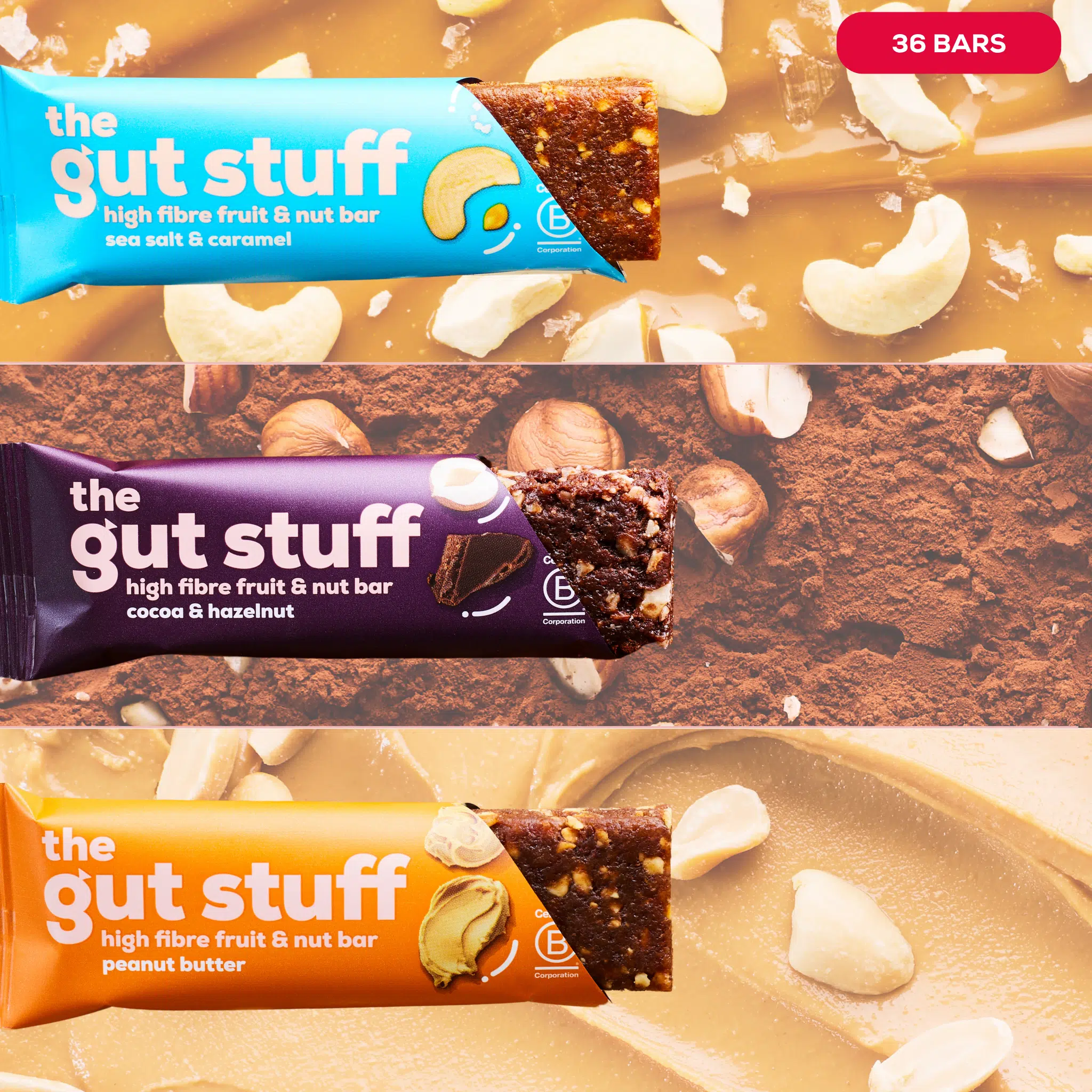 mixed high fibre tasty bars